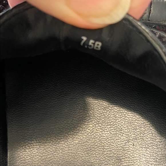 Ralph Lauren Black Croc-Embossed Patent Faux  Leather Loafers with RL Hardware - Picture 5 of 7